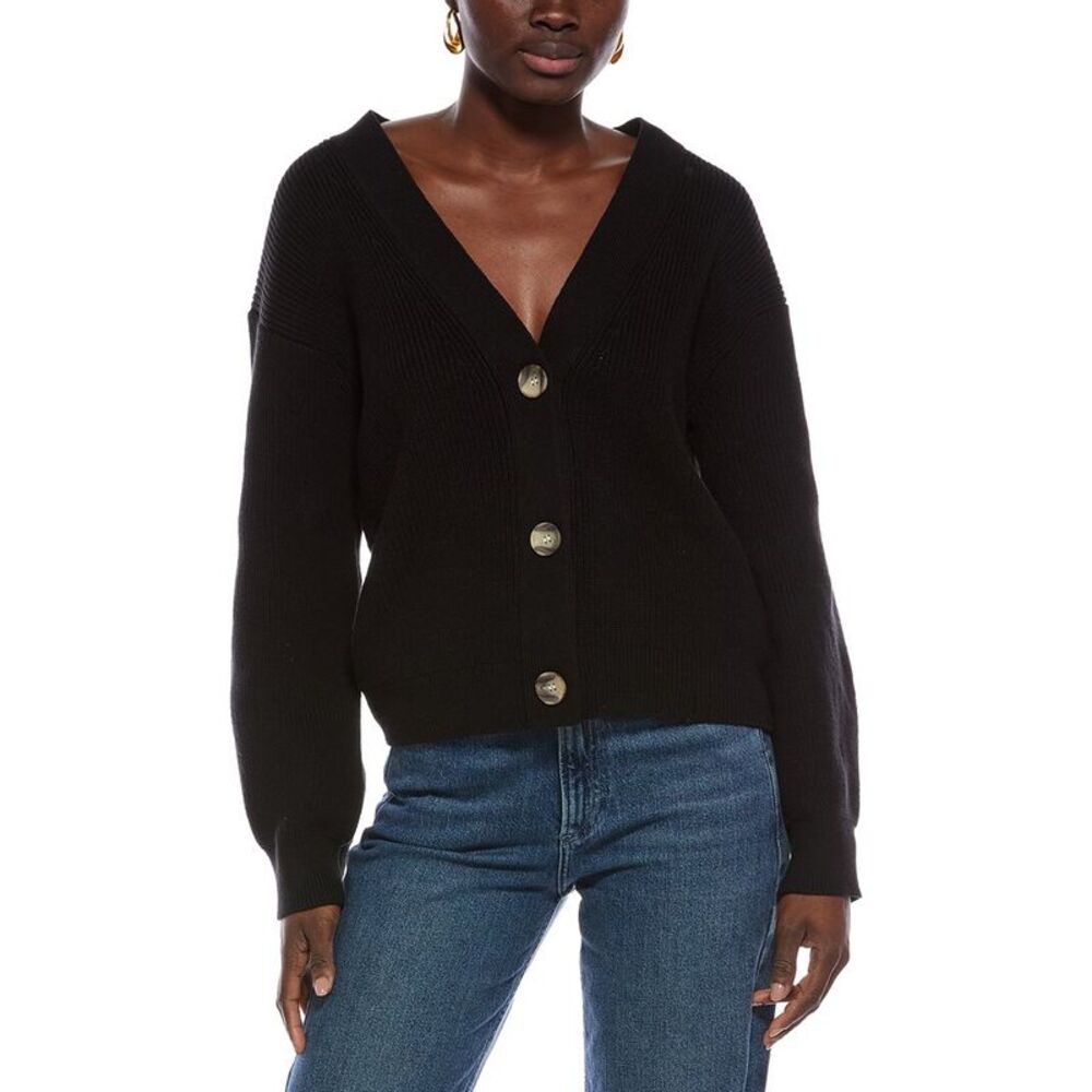 Oat New York Womens Chunky Cardigan, Black